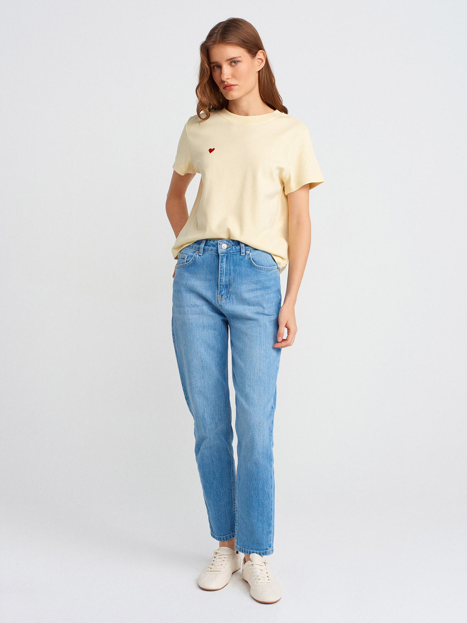 71786 Slim Denim Mom Pantolon