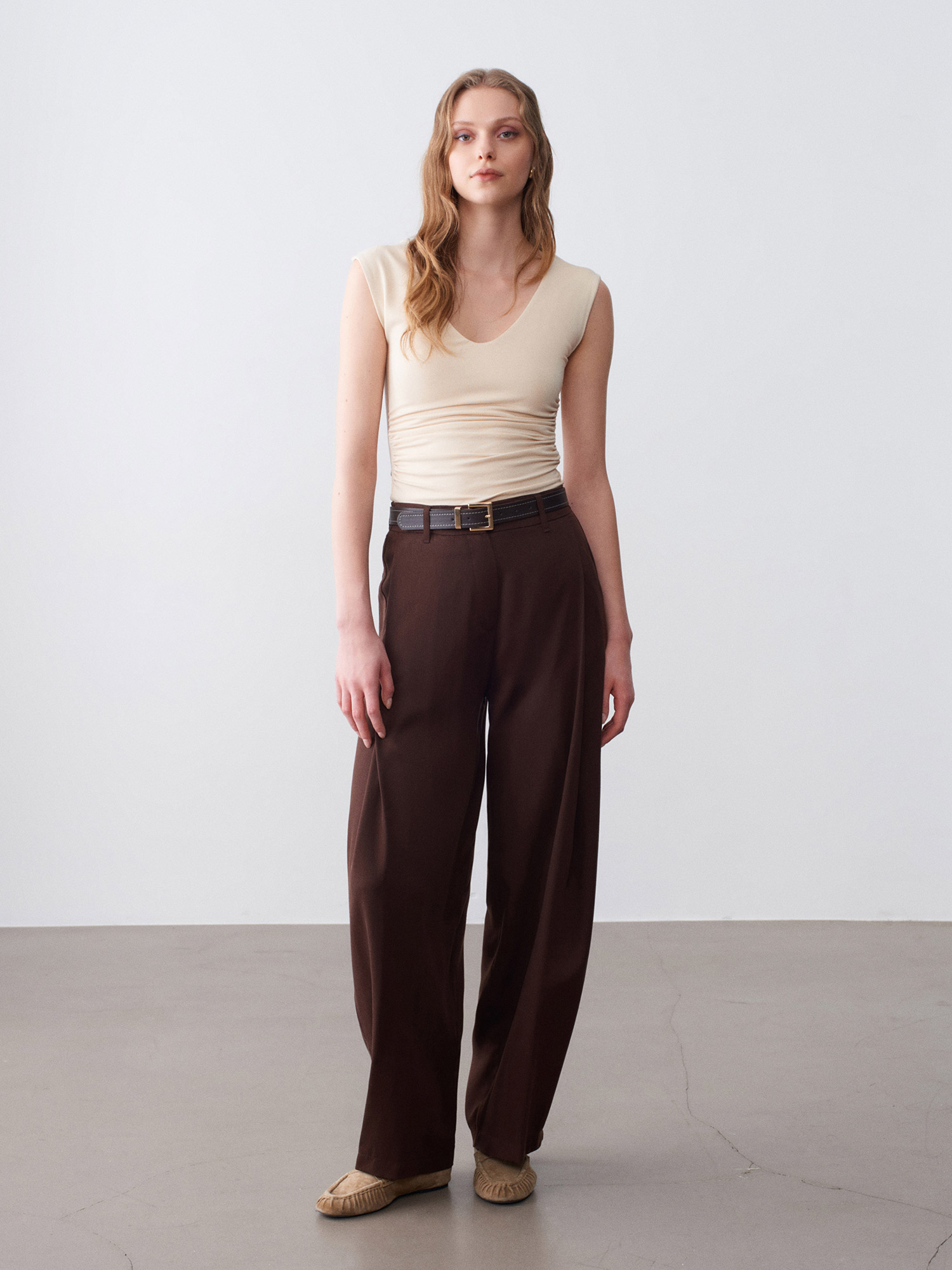 72698 Pileli Dökümlü Pantolon
