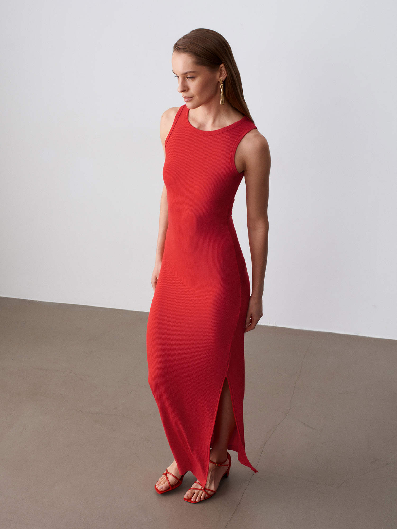 91652 Fitilli Midi Elbise