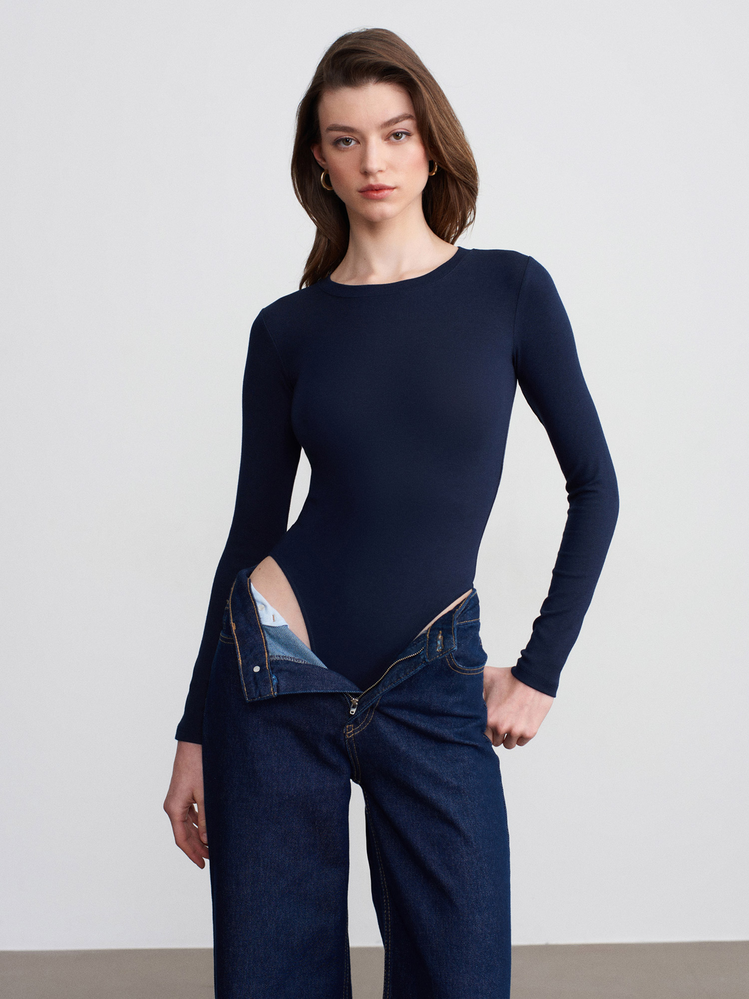 32695 Uzun Kollu Bodysuit