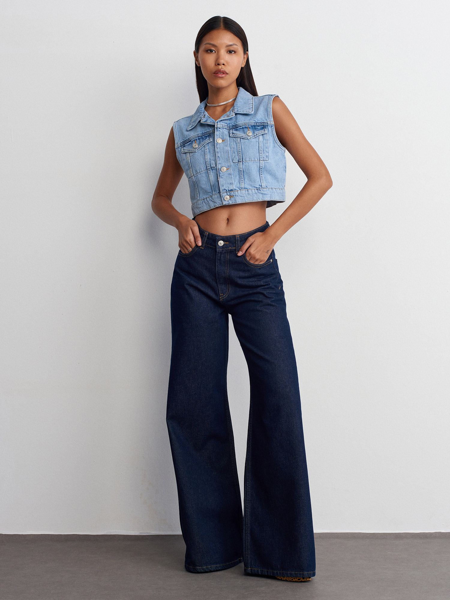 71706 %100 Pamuk Wide Leg Jean