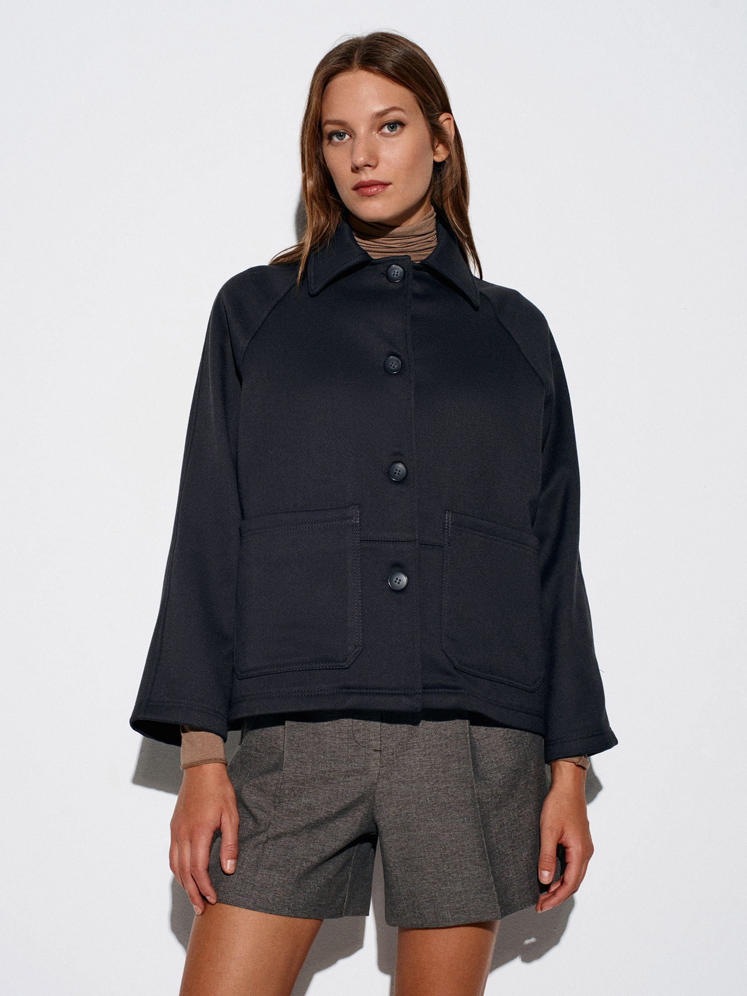 60773 İçi Polarlı Oversize Ceket