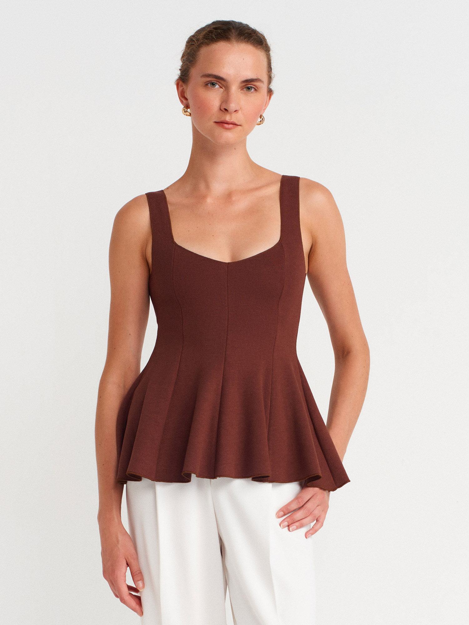 31973 Peplum Streç Top